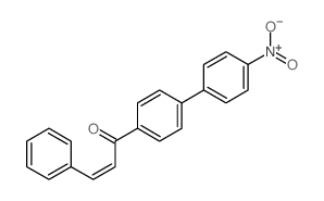 (E)-1-[4-(4-nitrophenyl)phenyl]-3-phenyl-prop-2-en-1-one结构式