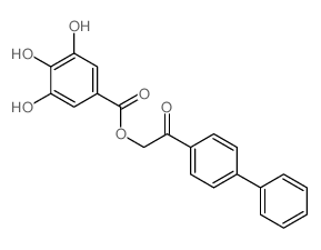 [2-oxo-2-(4-phenylphenyl)ethyl] 3,4,5-trihydroxybenzoate结构式
