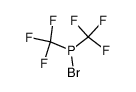 bis(trifluoromethyl)bromophosphane结构式