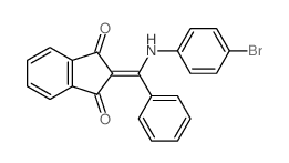 2-[[(4-bromophenyl)amino]-phenyl-methylidene]indene-1,3-dione Structure