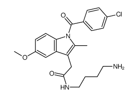 N-(4-aminobutyl)-2-{1-(4-chlorobenzoyl)-5-methoxy-2-methyl-1H-indol-3-yl}acetamide Structure