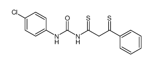 N-((4-chlorophenyl)carbamoyl)-3-phenyl-3-thioxopropanethioamide结构式