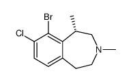 (S)-N-methyl-9-bromo-8-chloro-1-methyl-2,3,4,5-tetrahydro-1H-3-benzazepine Structure