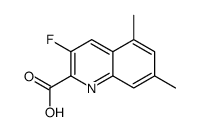 3-fluoro-5,7-dimethylquinoline-2-carboxylic acid结构式
