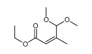 ethyl 4,4-dimethoxy-3-methyl-2-butenoate结构式