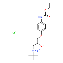 [3-[4-(ethoxycarbonylamino)phenoxy]-2-hydroxy-propyl]-tert-butyl-azani um chloride结构式