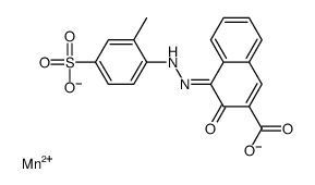 [3-羟基-4-[(2-甲基-4-磺苯基)偶氮]-2-萘羧酸根合-O2,O3]锰结构式