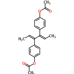 3,4-双(4-乙酰氧基苯)-2,4-己二烯结构式