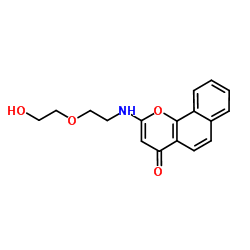 2-{[2-(2-Hydroxyethoxy)ethyl]amino}-4H-benzo[h]chromen-4-one Structure