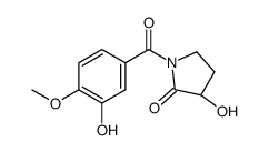 (S)-3-Hydroxy-1-(3-hydroxy-4-methoxybenzoyl)-2-pyrrolidinone Structure