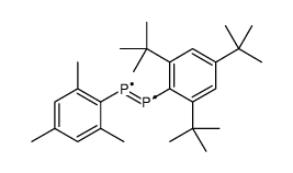 (2,4,6-tritert-butylphenyl)-(2,4,6-trimethylphenyl)phosphanylidenephosphane结构式