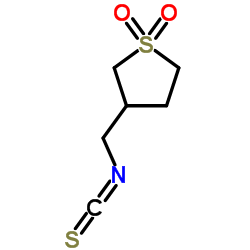 3-(Isothiocyanatomethyl)tetrahydrothiophene 1,1-dioxide结构式