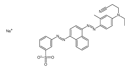 sodium m-[[4-[[4-[(2-cyanoethyl)ethylamino]-o-tolyl]azo]-1-naphthyl]azo]benzenesulphonate Structure