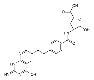 L-Glutamic acid, N-(4-(2-(2-amino-1,4-dihydro-4-oxopyrido(2,3-d)pyrimi din-6-yl)ethyl)bezoyl)- Structure