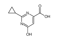 2-Cyclopropyl-6-hydroxypyrimidine-4-carboxylic acid Structure
