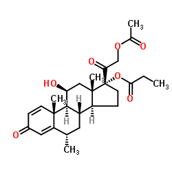 Methylprednisolone aceponate Structure