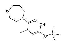 (S)-(2-[1,4]二氮杂环庚烷-1-基-1-甲基-2-氧代-乙基)-氨基甲酸叔丁酯结构式