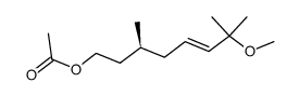 (S,E)-7-methoxy-3,7-dimethyloct-5-en-1-yl acetate结构式