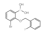 3-溴-2-(2’-氟苄氧基)苯基硼酸结构式