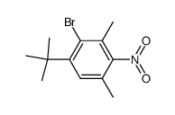 2-bromo-1-tert-butyl-3,5-dimethyl-4-nitro-benzene结构式