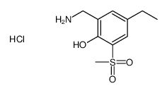 2-(aminomethyl)-4-ethyl-6-methylsulfonylphenol,hydrochloride Structure