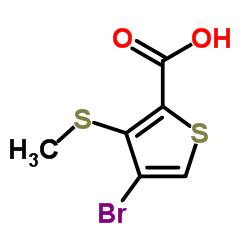 4-Bromo-3-(methylsulfanyl)-2-thiophenecarboxylic acid Structure