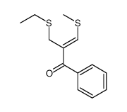2-(ethylsulfanylmethyl)-3-methylsulfanyl-1-phenylprop-2-en-1-one结构式