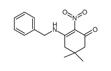 3-(benzylamino)-5,5-dimethyl-2-nitrocyclohex-2-en-1-one结构式