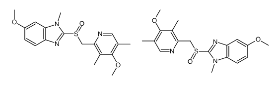 5-Methoxy-2-[[(4-methoxy-3,5-dimethyl-2-pyridinyl)methyl]sulfinyl]-1-methyl-1H-benzimidazole structure
