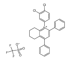 N-(3,4-dichlorophenyl)-2,4-diphenyl-5,6,7,8-tetrahydroquinolinium trifluoromethanesulphonate Structure