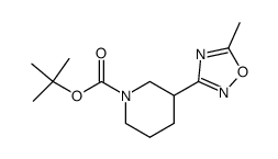 tert-butyl 3-(5-methyl-1,2,4-oxadiazol-3-yl)piperidine-1-carboxylate Structure