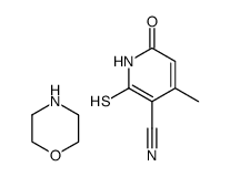 morpholine salt of 6-oxo-4-methyl-3-cyanopyridine-2(1H)thiol结构式