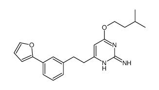 4-[2-[3-(2-呋喃)苯基]乙基]-6-(3-甲基丁氧基)-2-嘧啶胺结构式