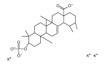 tripotassium,(1S,2R,4aS,6aR,6aS,6bR,8aR,10S,12aR,14bS)-1,2,6a,6b,9,9,12a-heptamethyl-10-phosphonatooxy-2,3,4,5,6,6a,7,8,8a,10,11,12,13,14b-tetradecahydro-1H-picene-4a-carboxylate Structure