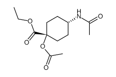 ethyl t-4-acetamido-t-1-acetoxycyclohexane-r-1-carboxylate结构式