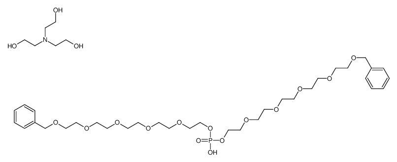 bis[1-phenyl-2,5,8,11,14-pentaoxahexadecan-16-yl] hydrogen phosphate, compound with 2,2',2''-nitrilotri[ethanol] (1:1)结构式