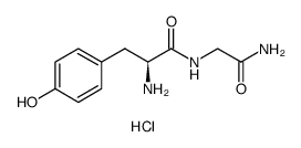 H-Tyr-Gly-NH2 · HCl结构式
