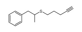 pent-4-ynyl(1-phenylpropan-2-yl)sulfane结构式