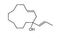 1-(trans-1-propenyl)-trans-cyclotridec-3-en-1-ol结构式
