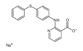 sodium,2-(4-phenylsulfanylanilino)pyridine-3-carboxylate结构式
