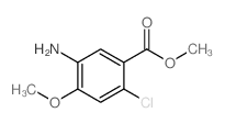 5-氨基-2-氯-4-甲氧基苯甲酸甲酯结构式