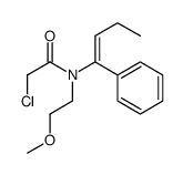 2-chloro-N-(2-methoxyethyl)-N-(1-phenylbut-1-enyl)acetamide Structure