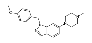 1-(4-methoxybenzyl)-6-(4-methylpiperazin-1-yl)-1H-indazole结构式