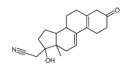 (17α)-17-Hydroxy-3-oxo-19-norpregna-5(10),9(11)-diene-21-nitrile结构式