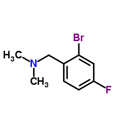 1-(2-溴-4-氟苯基)-N,N-二甲基甲胺结构式