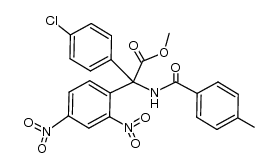 methyl 2-(4-chlorophenyl)-2-(2,4-dinitrophenyl)-2-(4-methylbenzamido)acetate Structure