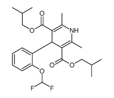 bis(2-methylpropyl) 4-[2-(difluoromethoxy)phenyl]-2,6-dimethyl-1,4-dihydropyridine-3,5-dicarboxylate结构式