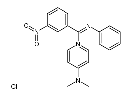 4-(dimethylamino)-1-((3-nitrophenyl)(phenylimino)methyl)pyridin-1-ium chloride Structure