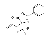 2-phenyl-4-prop-2-enyl-4-(trifluoromethyl)-1,3-oxazol-5-one结构式