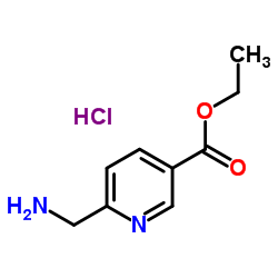 6-(氨基甲基)烟酸乙酯盐酸盐结构式